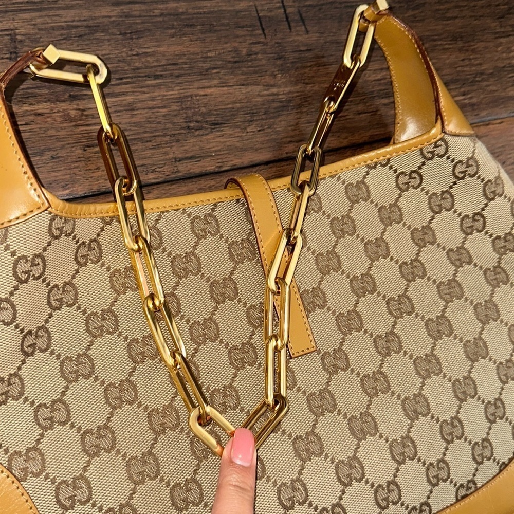 💥FLASH SALE💥Gucci Jackie O 1961 hobo bag GG purse vintage monogram shoulder bag - Picture 9 of 17
